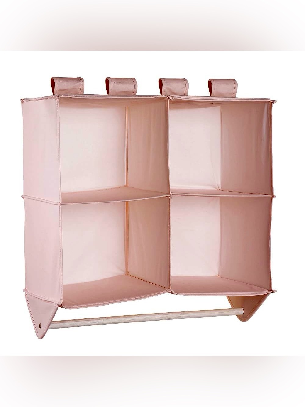 POTTERY BARN TEEN Double Bar Hanging Closet Organizer, Solid Dusty Rose